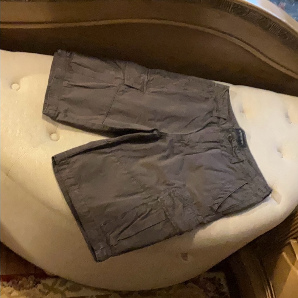 American Eagle Outfitters Longer Length Gray Cargo Pants 100% Cotton Sz 31